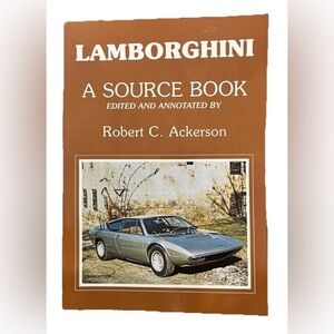 Vintage Lamborghini Source Book Robert Ackerson Paperback PB Automobile Car 80s